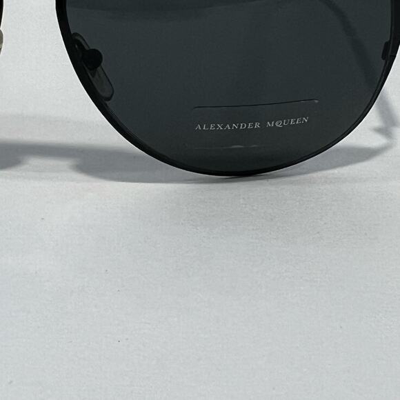 NWOT Alexander McQueen Black Oversized Aviator Sunglasses - Picture 5 of 12